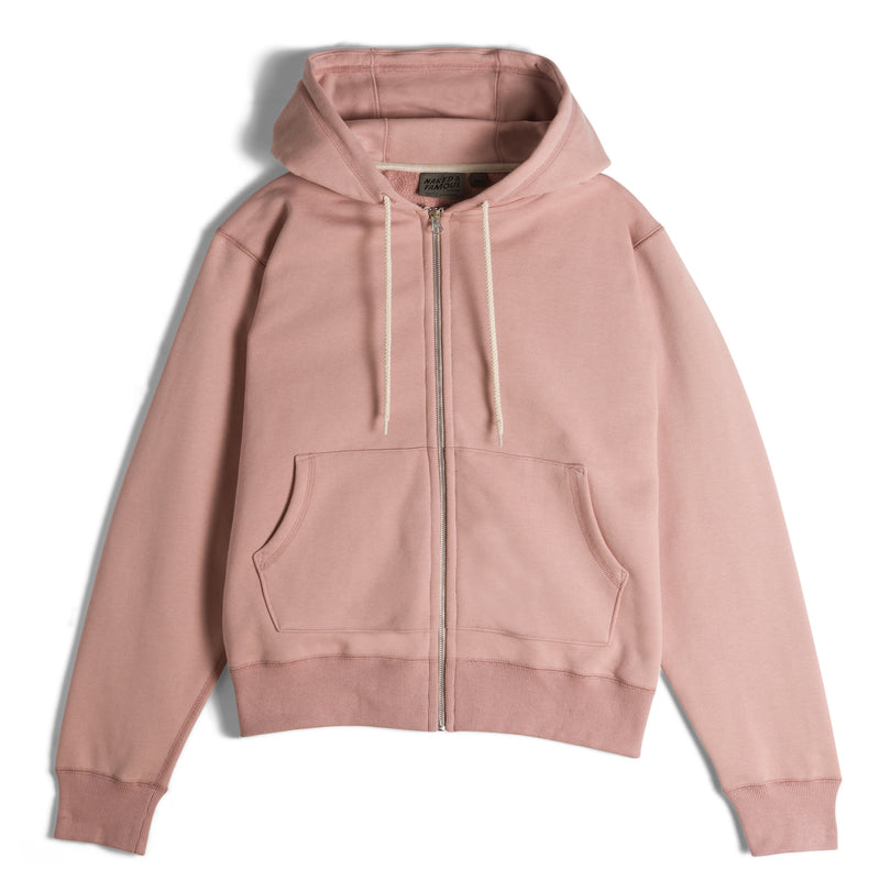 Zip Hoodie - Heavyweight Terry - Blush | Naked & Famous Denim