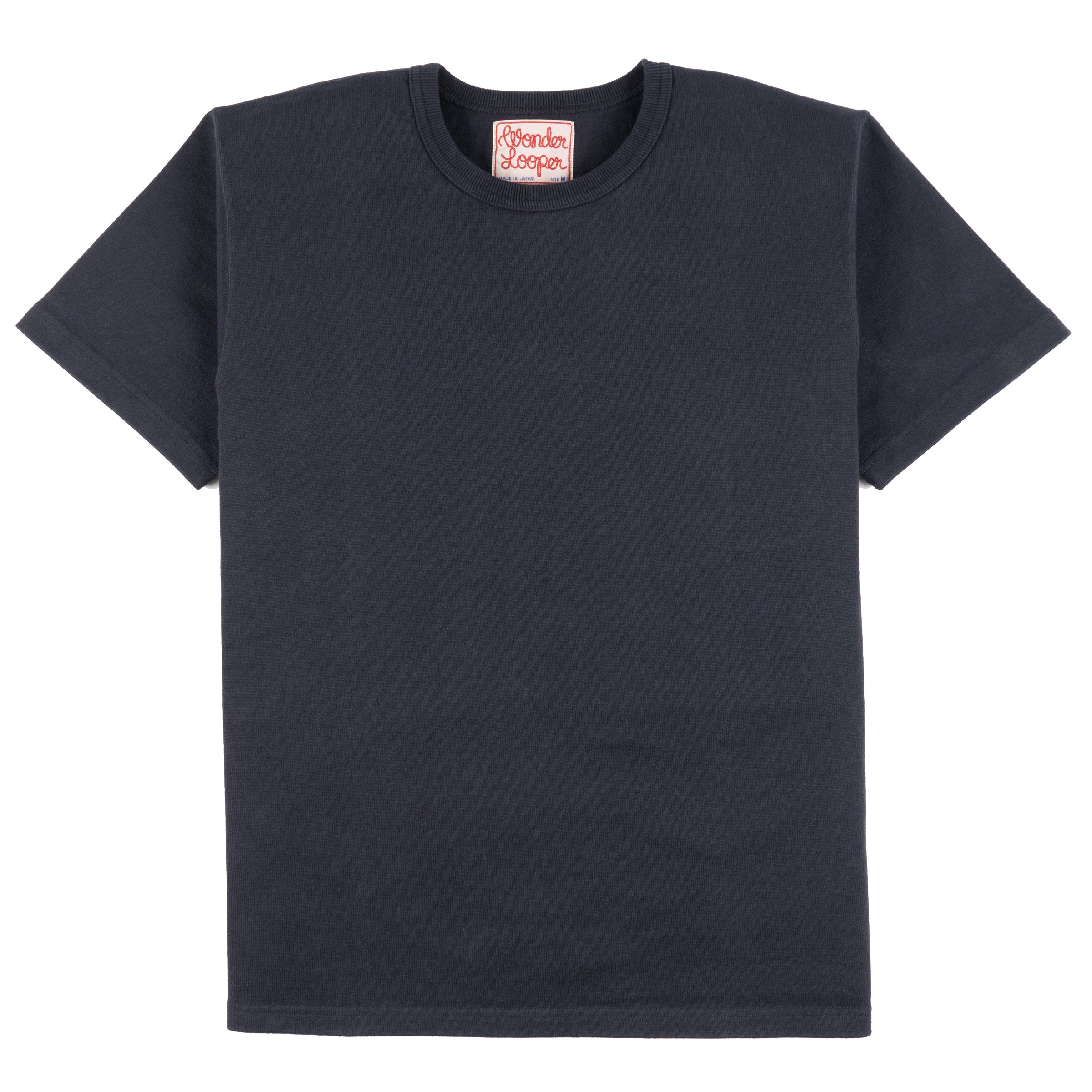 Crewneck T-shirt - Double Heavyweight - Navy | Wonder Looper