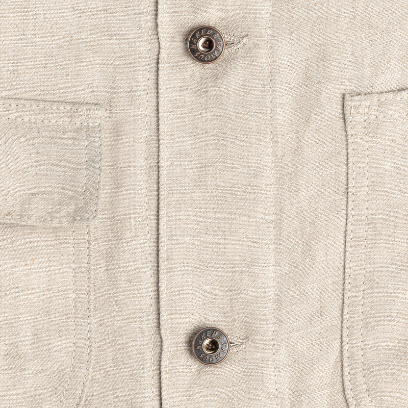 Chore Coat - Raw Linen Denim - Natural | Naked & Famous Denim