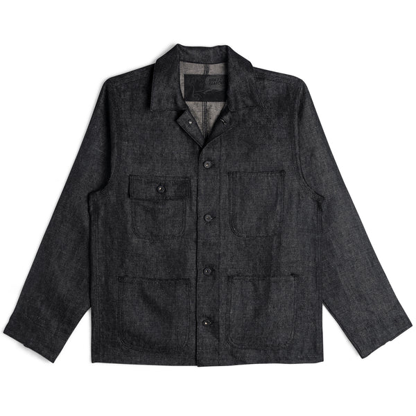 Chore Coat - Raw Linen Denim - Black | Naked & Famous Denim