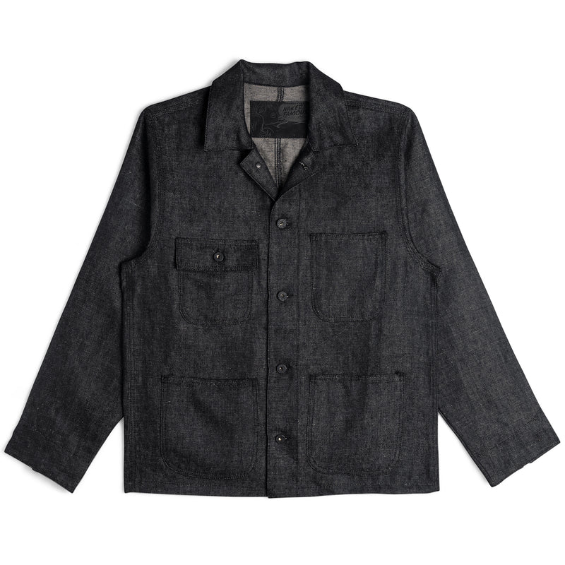 Chore Coat - Raw Linen Denim - Black | Naked & Famous Denim