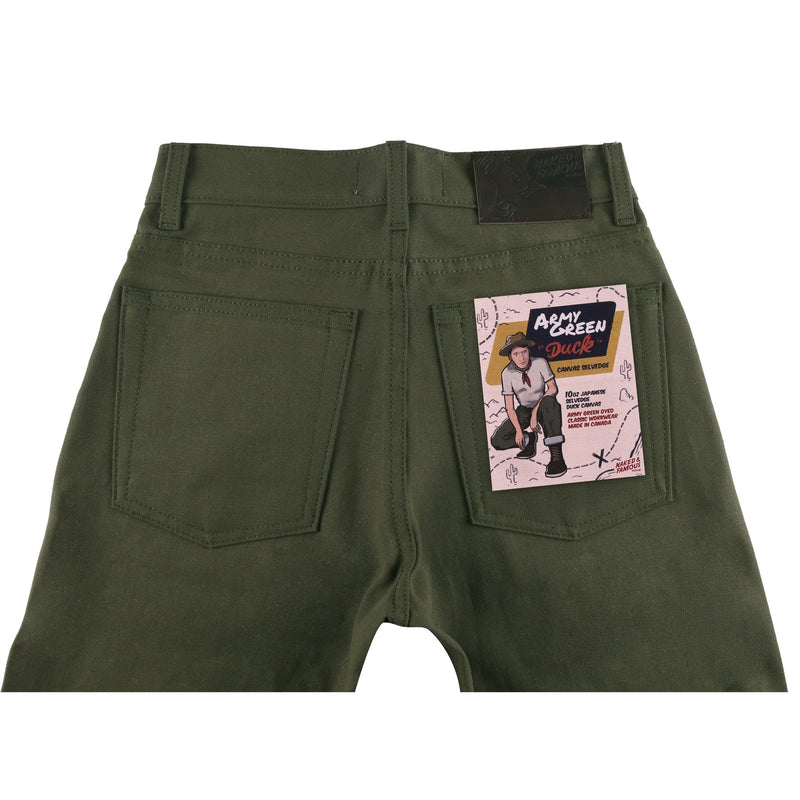 Femmes - Max - Selvedge Toile Canvas en Armée 