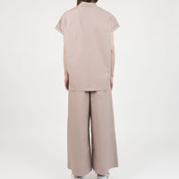 Wide Pant - Cotton Typewriter - Blush