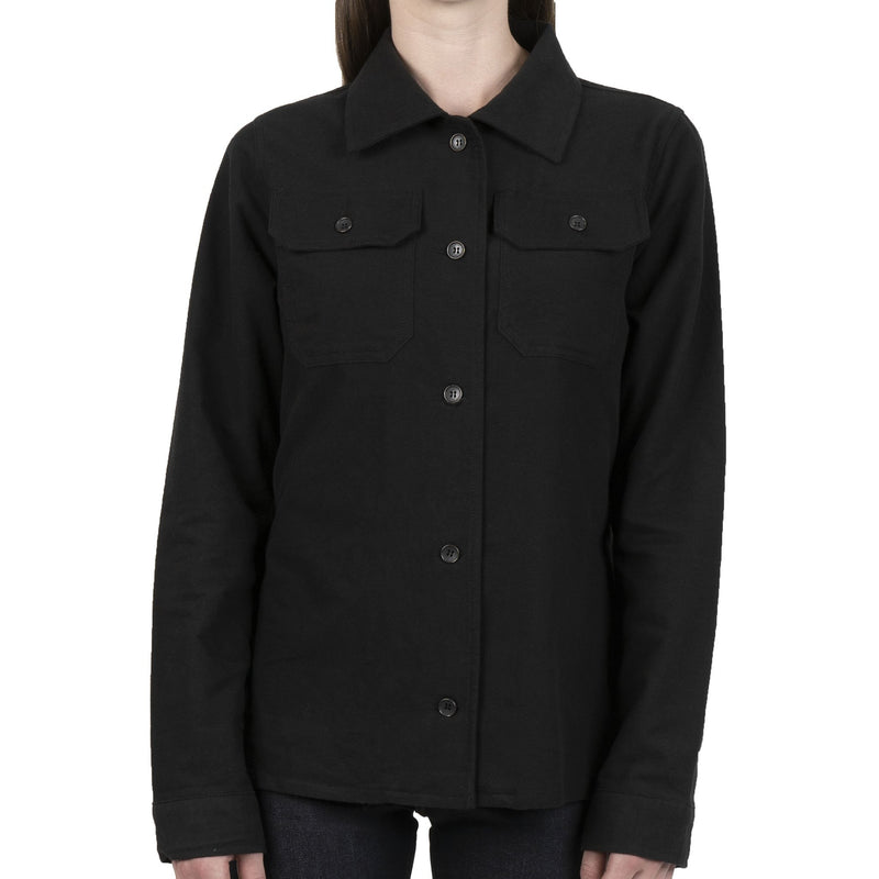 Women's Utility Shirt - Soft Flannel - Black - front