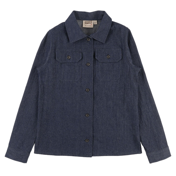 Women's Utility Shirt - 7oz Rinsed Denim - front