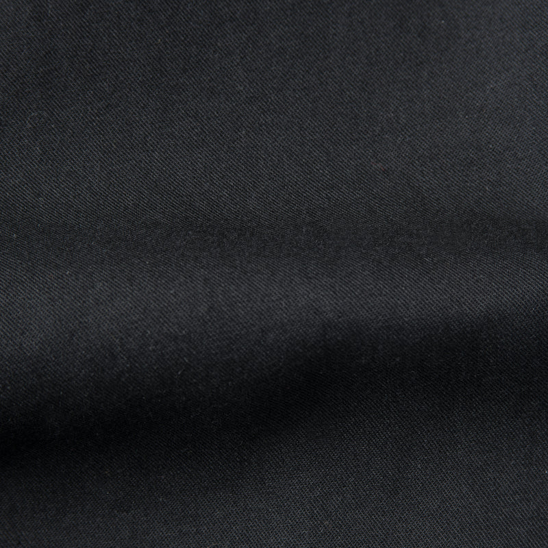 Band Collar Shirt -Black Short Slub Denim | Naked & Famous Denim