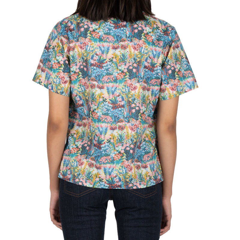 Collar Camp Shirt - Flower Painting - Multi Color
