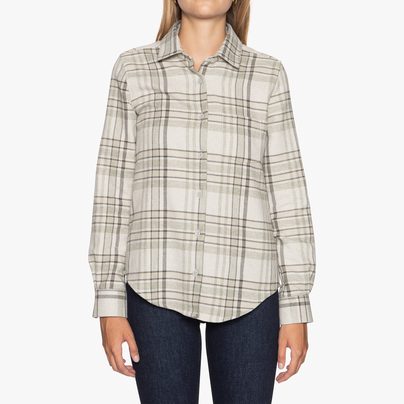 Country Shirt - Heavy Vintage Flannel - Pale Grey | Naked & Famous Denim