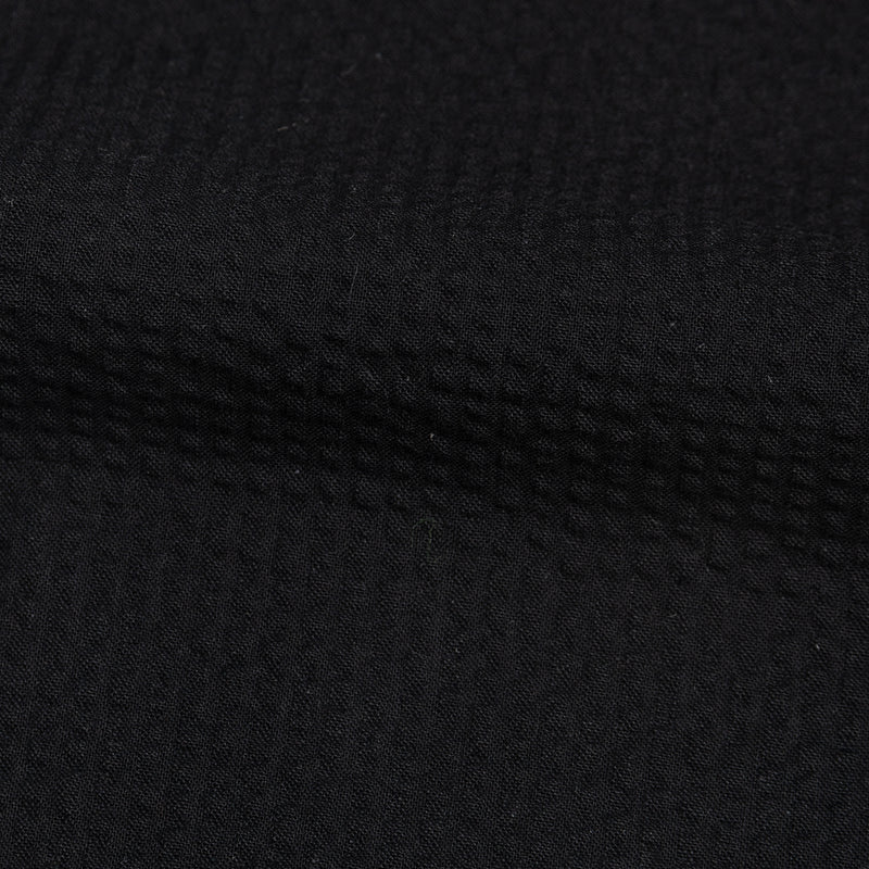 Camp Collar Shirt - Seersucker 40s - Black | Naked & Famous Denim