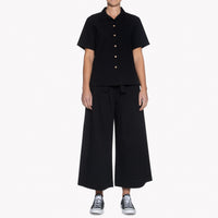 Wide Pant - Seersucker 40s - Black | Naked & Famous Denim