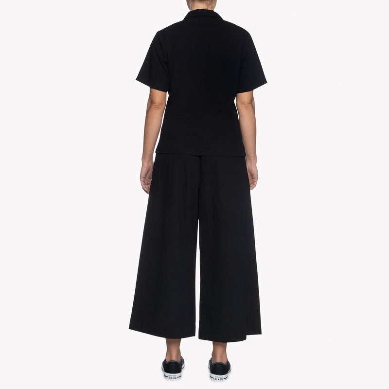 Wide Pant - Seersucker 40s - Black | Naked & Famous Denim