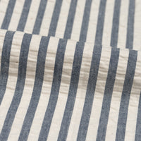 Camp Collar Shirt - Seersucker Stripe - Blue/Cream | Naked & Famous Denim