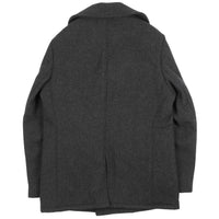 740 - Classic Melton Wool Navy Pea Coat - Dark Oxford Grey