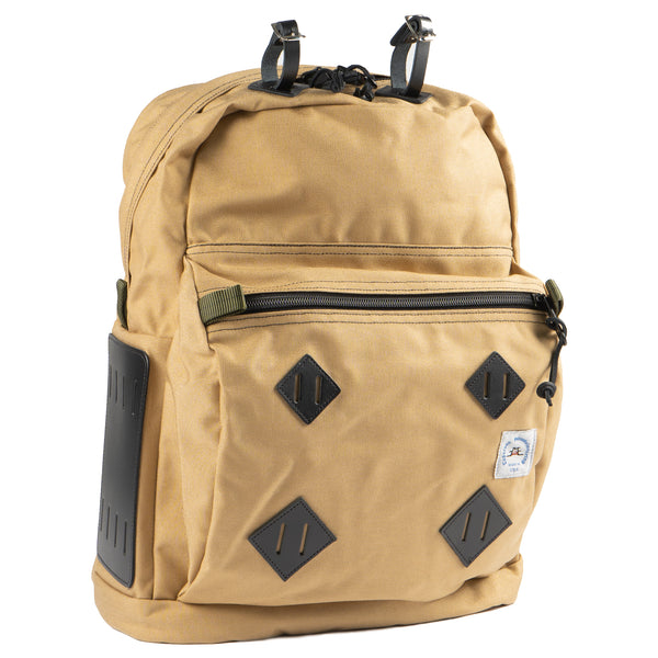 Day Pack - Sandstone with Black Leather Patch