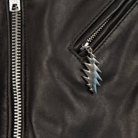 GD51 - Grateful Dead Vintaged Fitted Cowhide Leather - Black