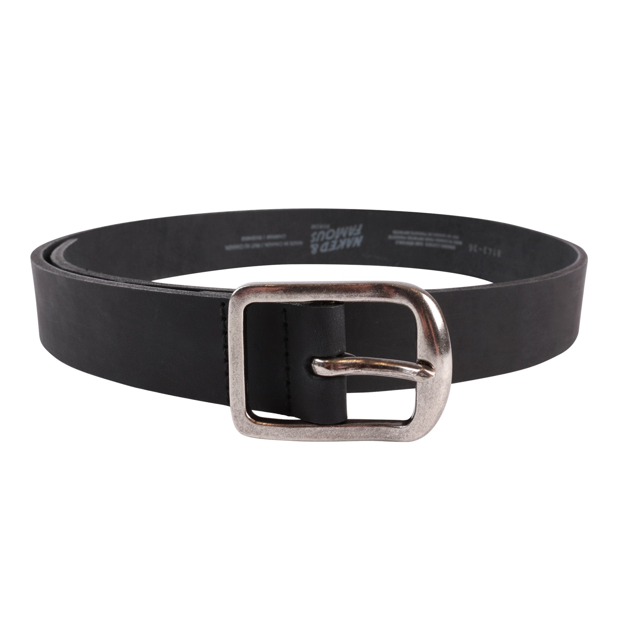 YOKE - 【残りわずか】Narrow Leather Belt(BLACK×SILVER
