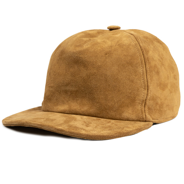 Italian Suede Cap - Golden Brown