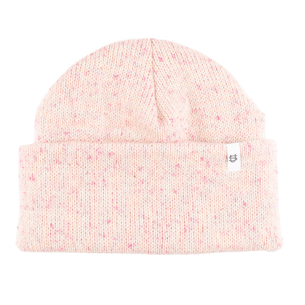 Ragg Wool Beanie - Cherry Blossom Tweed